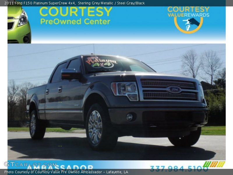 Sterling Grey Metallic / Steel Gray/Black 2011 Ford F150 Platinum SuperCrew 4x4