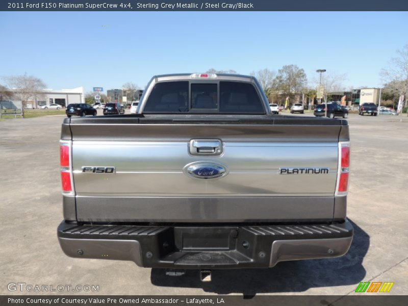 Sterling Grey Metallic / Steel Gray/Black 2011 Ford F150 Platinum SuperCrew 4x4