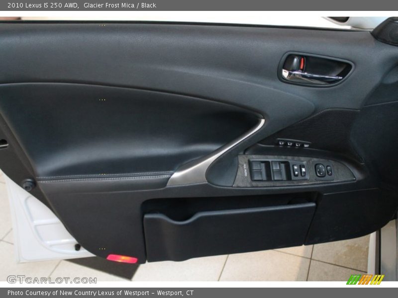 Glacier Frost Mica / Black 2010 Lexus IS 250 AWD