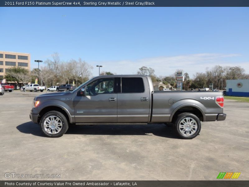 Sterling Grey Metallic / Steel Gray/Black 2011 Ford F150 Platinum SuperCrew 4x4