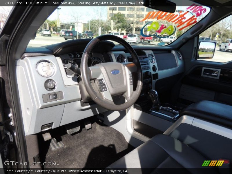 Sterling Grey Metallic / Steel Gray/Black 2011 Ford F150 Platinum SuperCrew 4x4