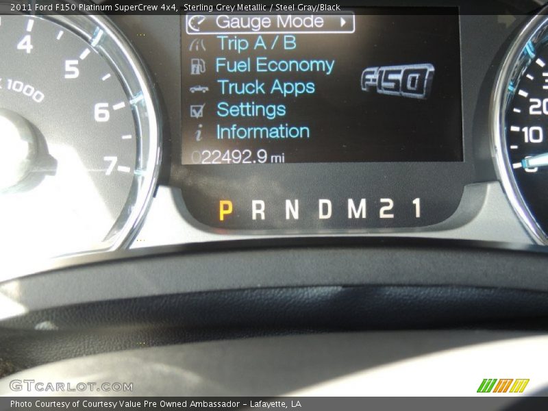 Sterling Grey Metallic / Steel Gray/Black 2011 Ford F150 Platinum SuperCrew 4x4