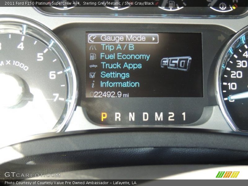 Sterling Grey Metallic / Steel Gray/Black 2011 Ford F150 Platinum SuperCrew 4x4