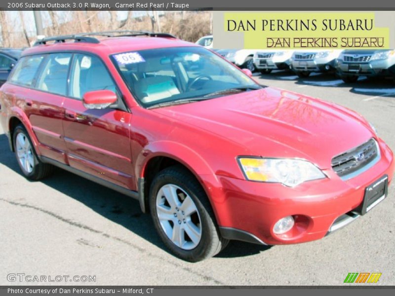 Garnet Red Pearl / Taupe 2006 Subaru Outback 3.0 R Wagon