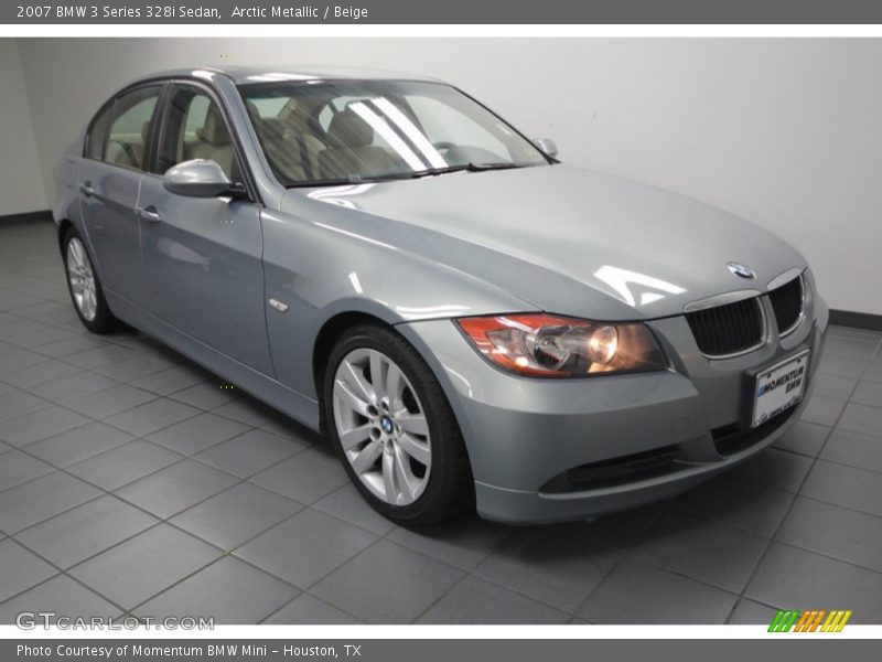 Arctic Metallic / Beige 2007 BMW 3 Series 328i Sedan