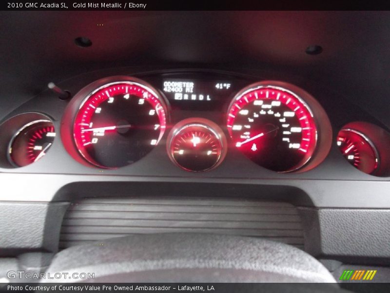 Gold Mist Metallic / Ebony 2010 GMC Acadia SL