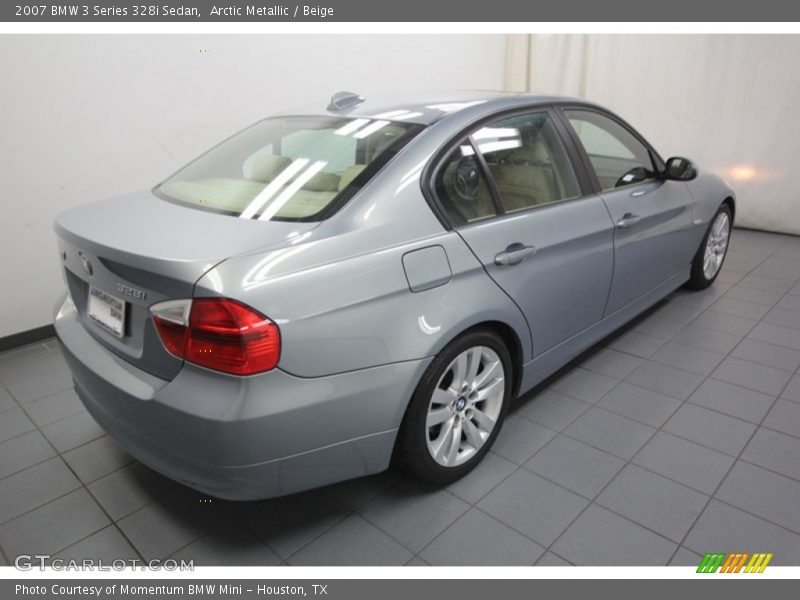 Arctic Metallic / Beige 2007 BMW 3 Series 328i Sedan