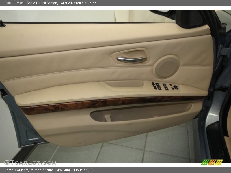 Arctic Metallic / Beige 2007 BMW 3 Series 328i Sedan