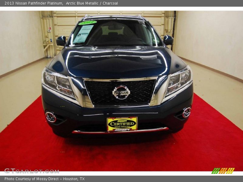 Arctic Blue Metallic / Charcoal 2013 Nissan Pathfinder Platinum