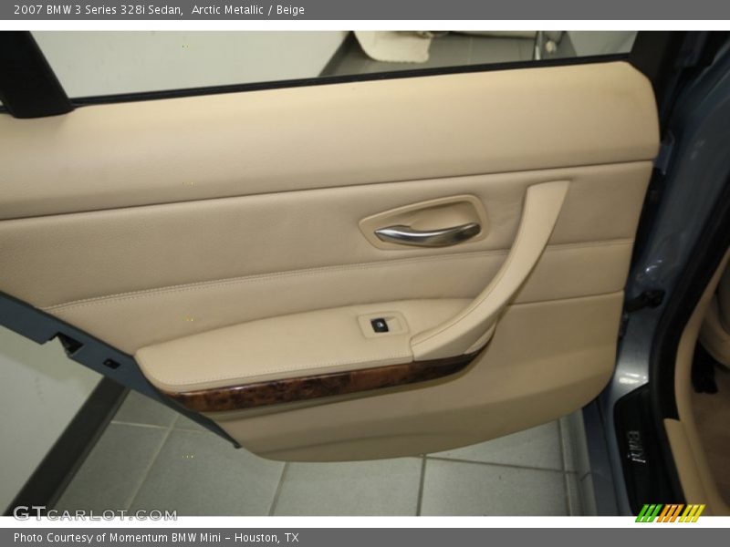 Arctic Metallic / Beige 2007 BMW 3 Series 328i Sedan