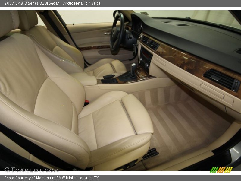 Arctic Metallic / Beige 2007 BMW 3 Series 328i Sedan