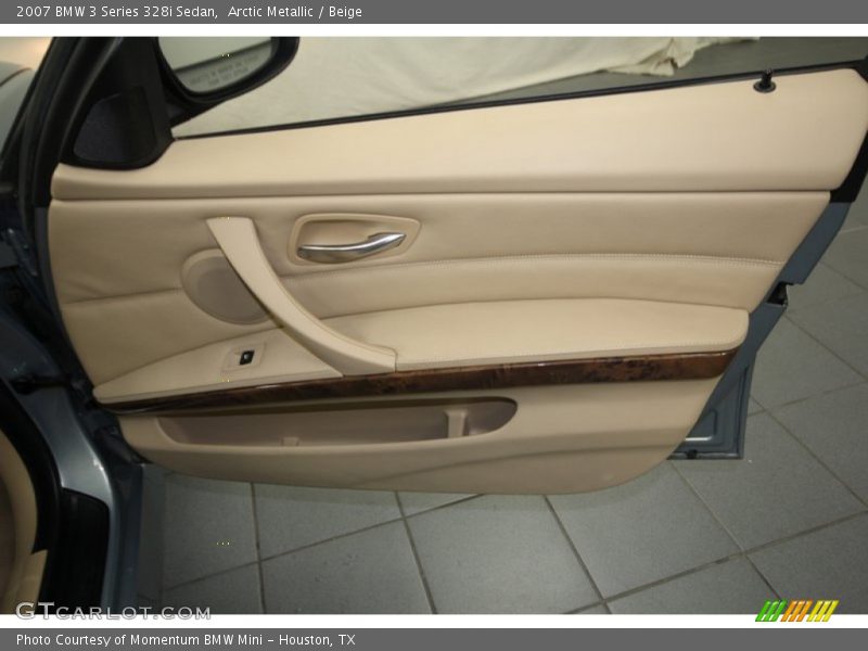 Arctic Metallic / Beige 2007 BMW 3 Series 328i Sedan