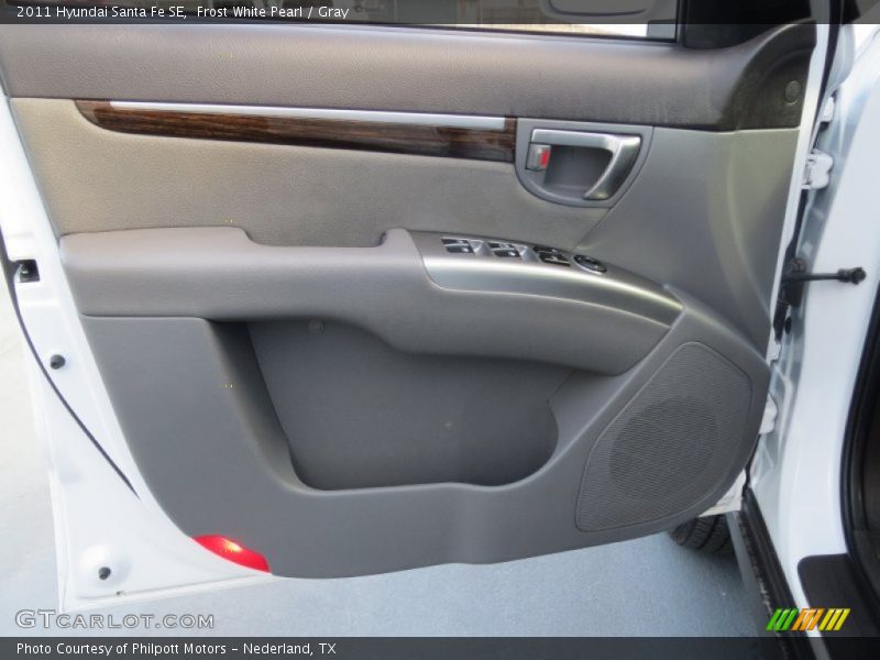 Frost White Pearl / Gray 2011 Hyundai Santa Fe SE