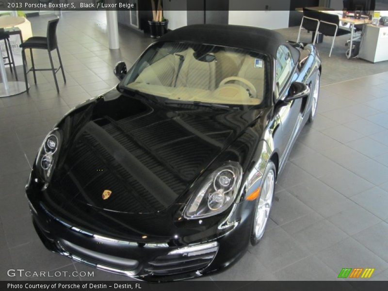 Black / Luxor Beige 2013 Porsche Boxster S