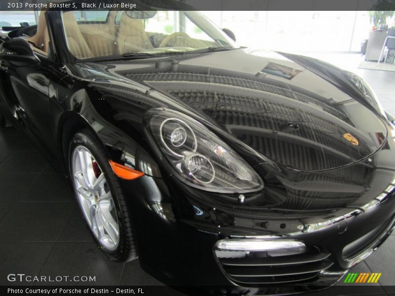 Black / Luxor Beige 2013 Porsche Boxster S