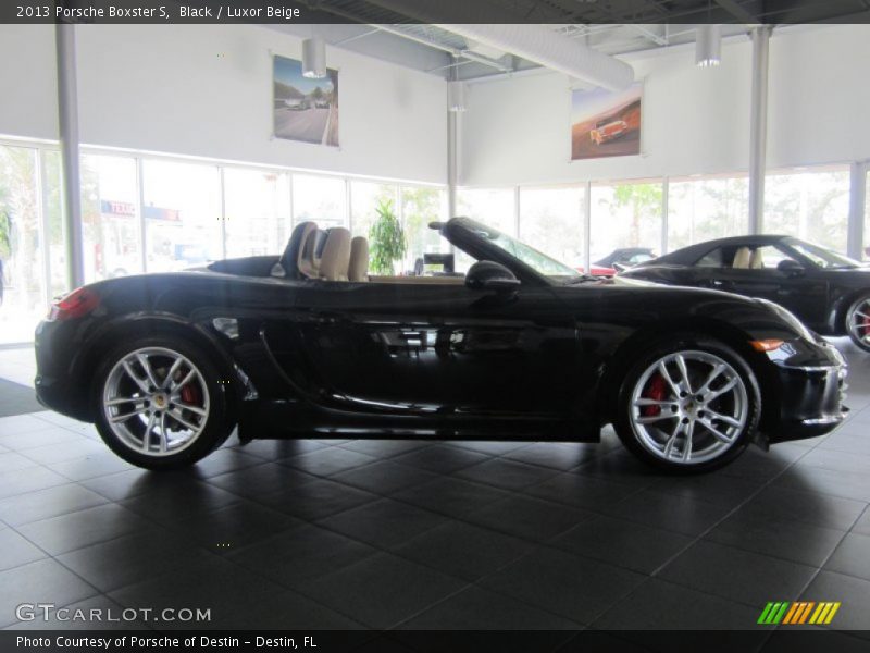Black / Luxor Beige 2013 Porsche Boxster S