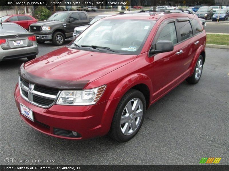 Inferno Red Crystal Pearl / Pastel Pebble Beige 2009 Dodge Journey R/T