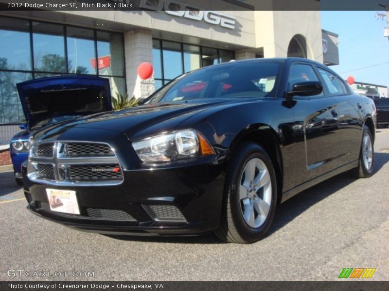 Pitch Black / Black 2012 Dodge Charger SE