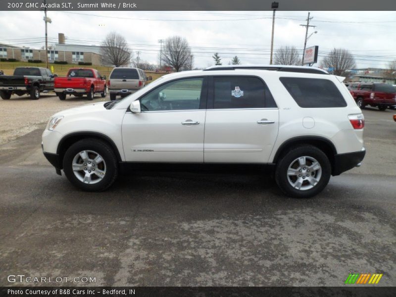Summit White / Brick 2007 GMC Acadia SLT