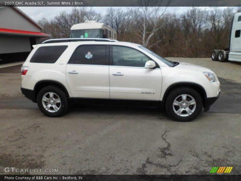 Summit White / Brick 2007 GMC Acadia SLT