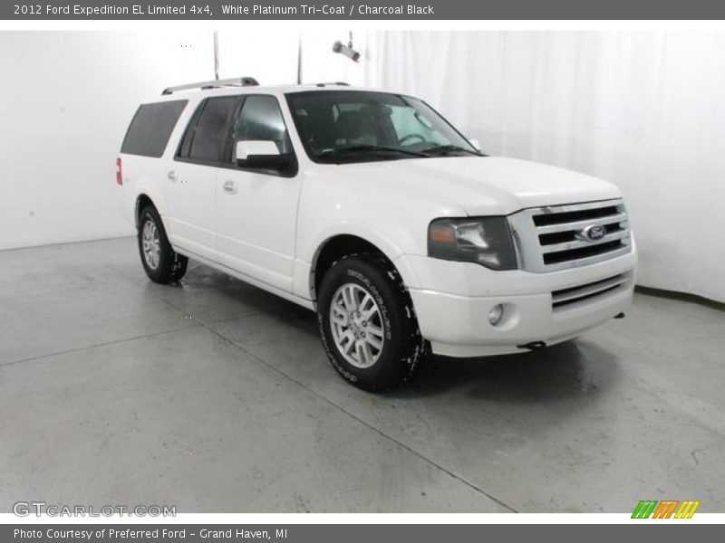 White Platinum Tri-Coat / Charcoal Black 2012 Ford Expedition EL Limited 4x4