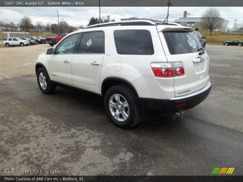 Summit White / Brick 2007 GMC Acadia SLT