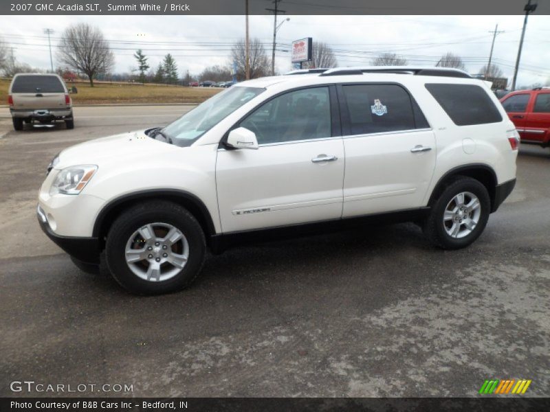 Summit White / Brick 2007 GMC Acadia SLT