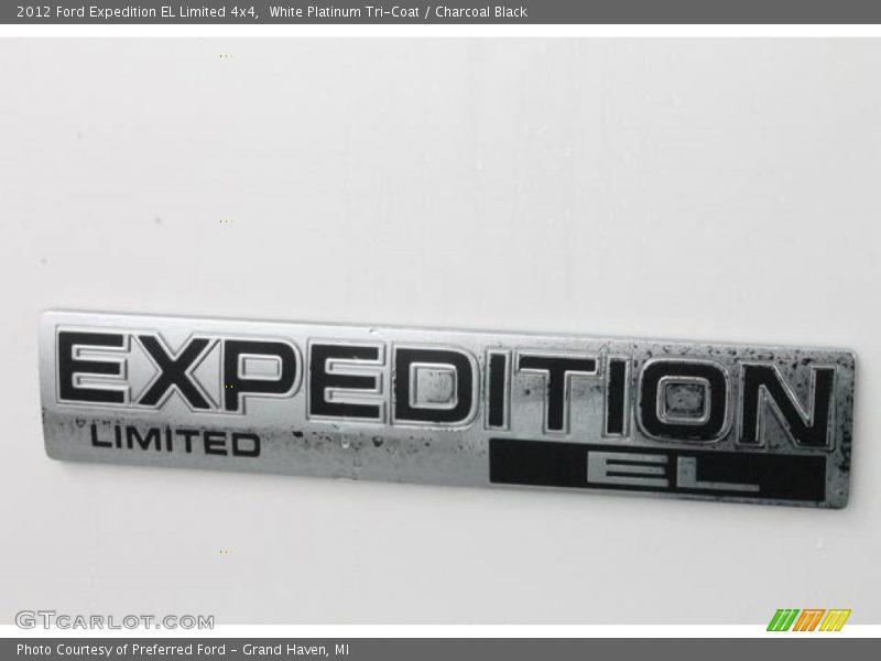 White Platinum Tri-Coat / Charcoal Black 2012 Ford Expedition EL Limited 4x4