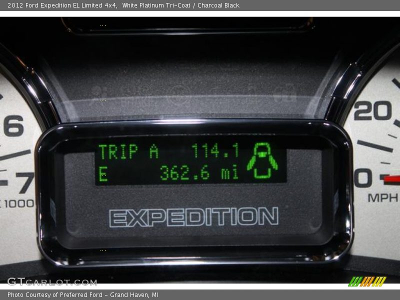 White Platinum Tri-Coat / Charcoal Black 2012 Ford Expedition EL Limited 4x4