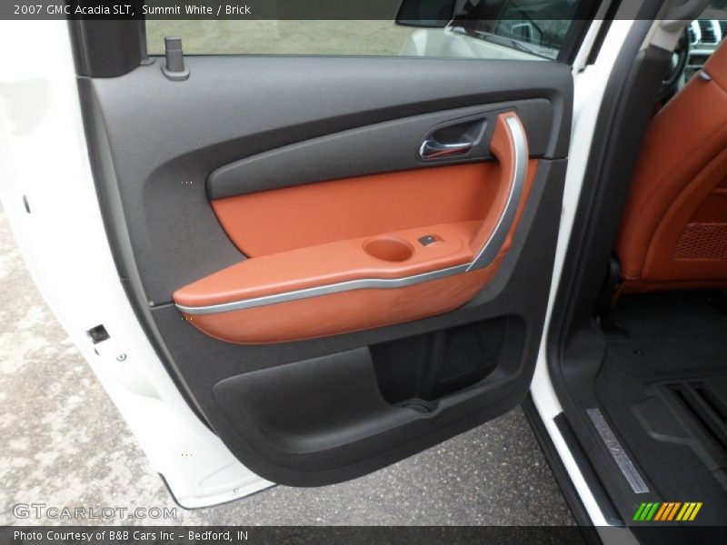 Summit White / Brick 2007 GMC Acadia SLT