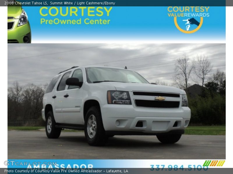 Summit White / Light Cashmere/Ebony 2008 Chevrolet Tahoe LS