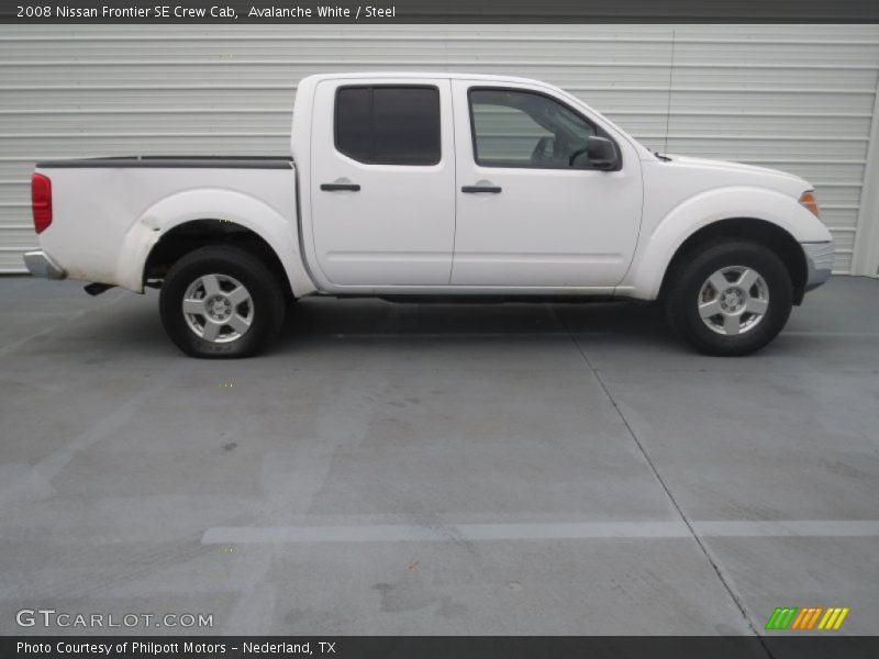 Avalanche White / Steel 2008 Nissan Frontier SE Crew Cab