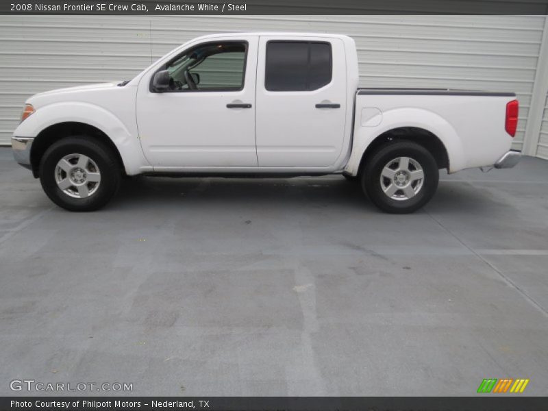 Avalanche White / Steel 2008 Nissan Frontier SE Crew Cab