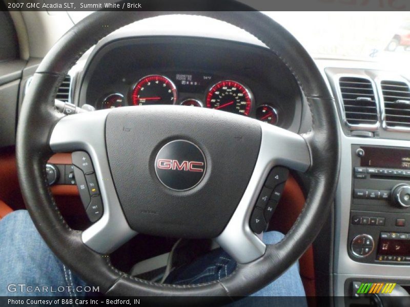 Summit White / Brick 2007 GMC Acadia SLT