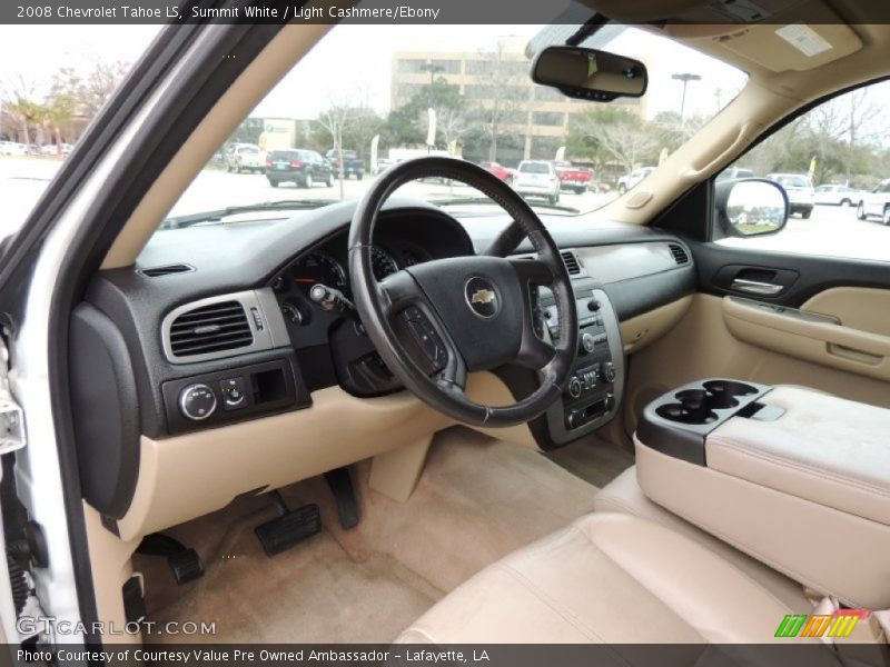 Summit White / Light Cashmere/Ebony 2008 Chevrolet Tahoe LS