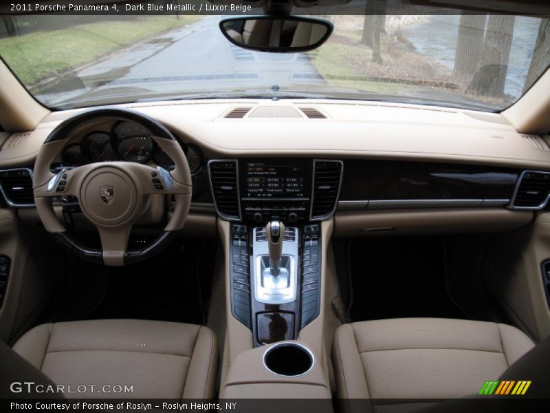 Dark Blue Metallic / Luxor Beige 2011 Porsche Panamera 4
