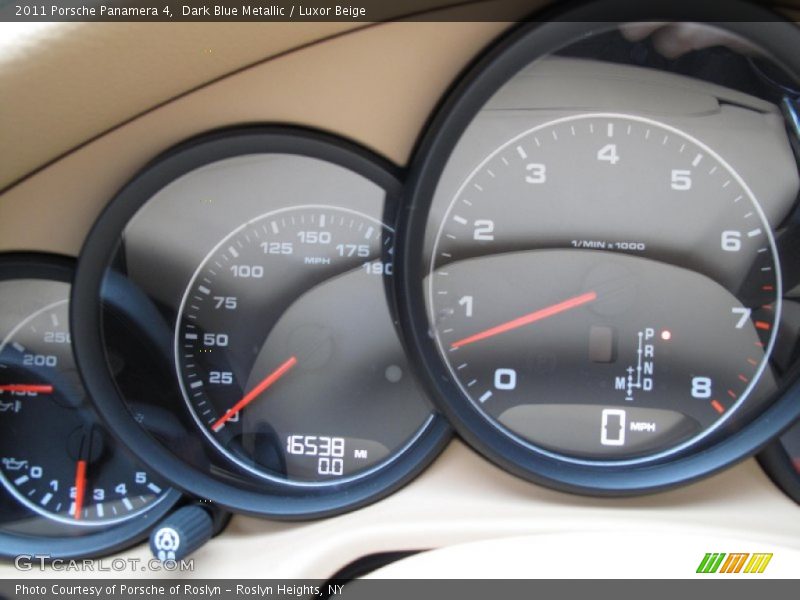 Dark Blue Metallic / Luxor Beige 2011 Porsche Panamera 4