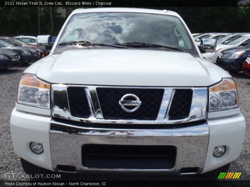 Blizzard White / Charcoal 2012 Nissan Titan SL Crew Cab