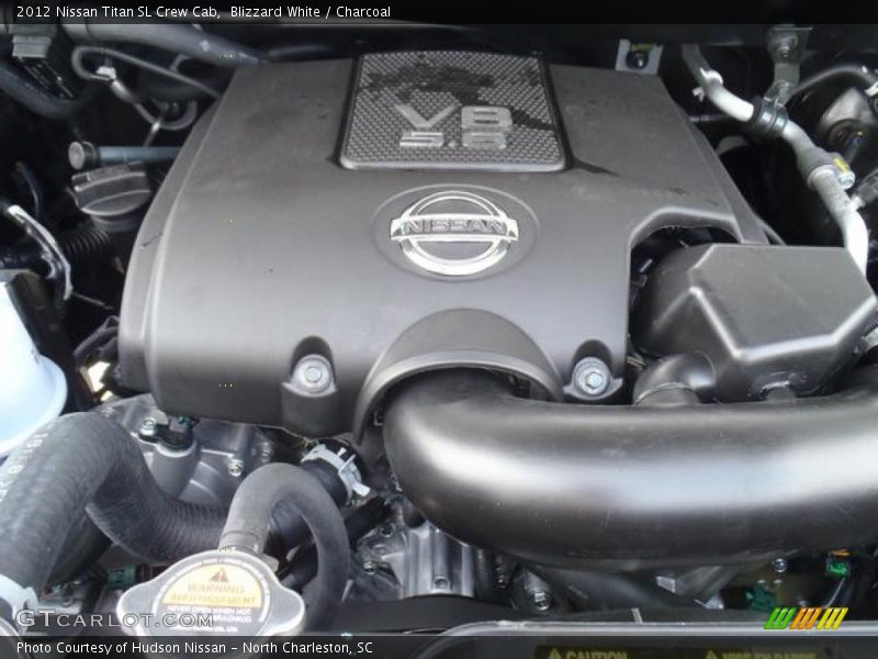 Blizzard White / Charcoal 2012 Nissan Titan SL Crew Cab