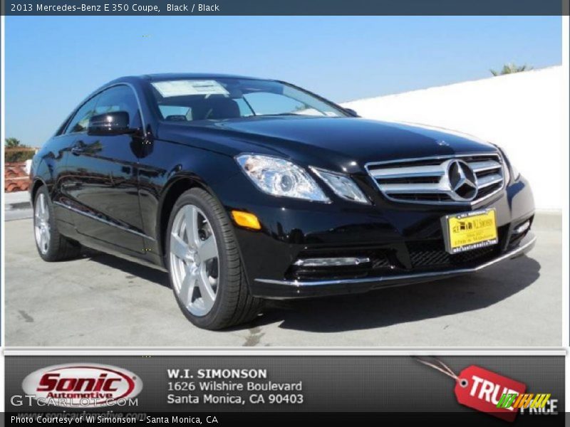 Black / Black 2013 Mercedes-Benz E 350 Coupe