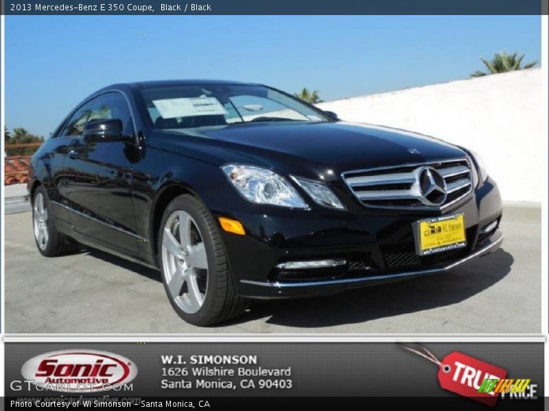 Black / Black 2013 Mercedes-Benz E 350 Coupe