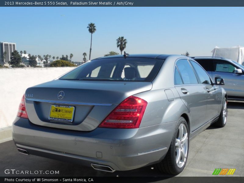Palladium Silver Metallic / Ash/Grey 2013 Mercedes-Benz S 550 Sedan