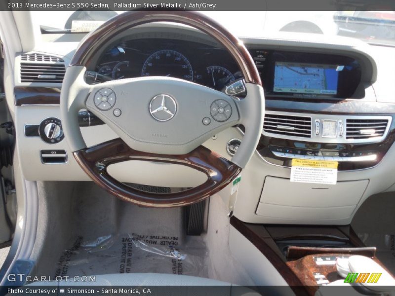 Palladium Silver Metallic / Ash/Grey 2013 Mercedes-Benz S 550 Sedan