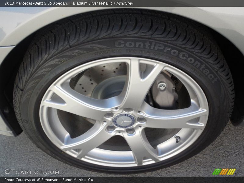 Palladium Silver Metallic / Ash/Grey 2013 Mercedes-Benz S 550 Sedan