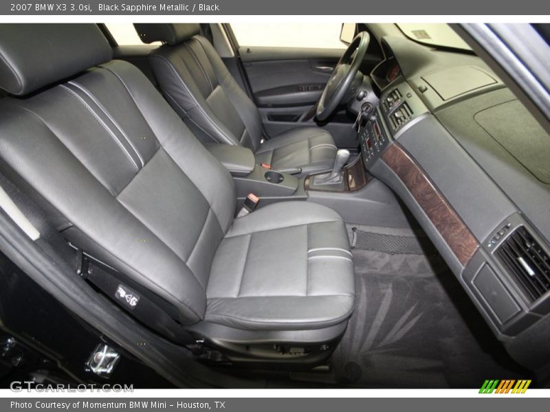 Black Sapphire Metallic / Black 2007 BMW X3 3.0si