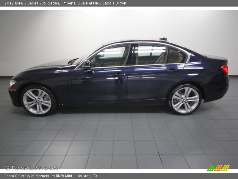 Imperial Blue Metallic / Saddle Brown 2012 BMW 3 Series 335i Sedan