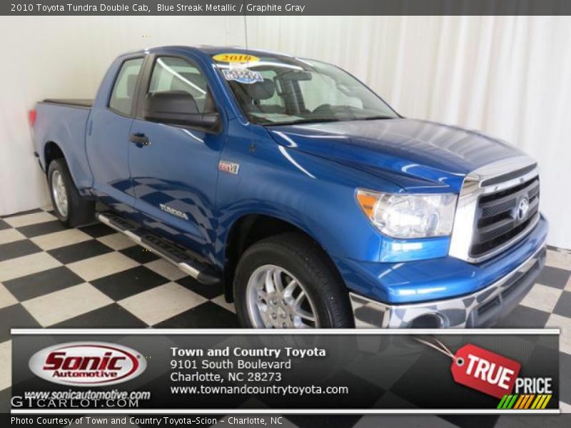 Blue Streak Metallic / Graphite Gray 2010 Toyota Tundra Double Cab