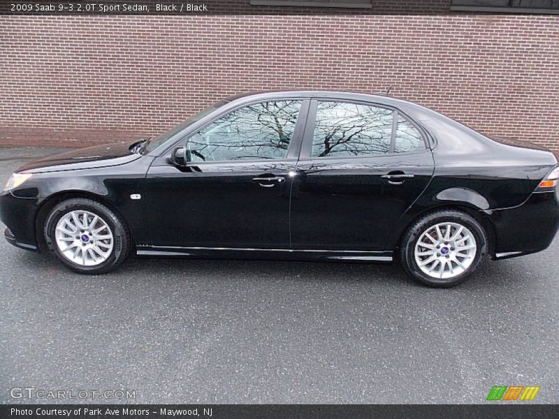 Black / Black 2009 Saab 9-3 2.0T Sport Sedan