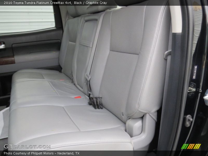 Rear Seat of 2010 Tundra Platinum CrewMax 4x4