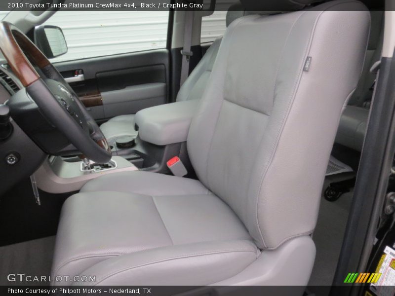 Front Seat of 2010 Tundra Platinum CrewMax 4x4